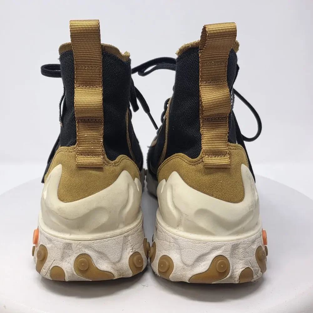 Nike React Ianga THE10TH Athletic Shoes Mens Size 12 Black Gold AV5555-001
